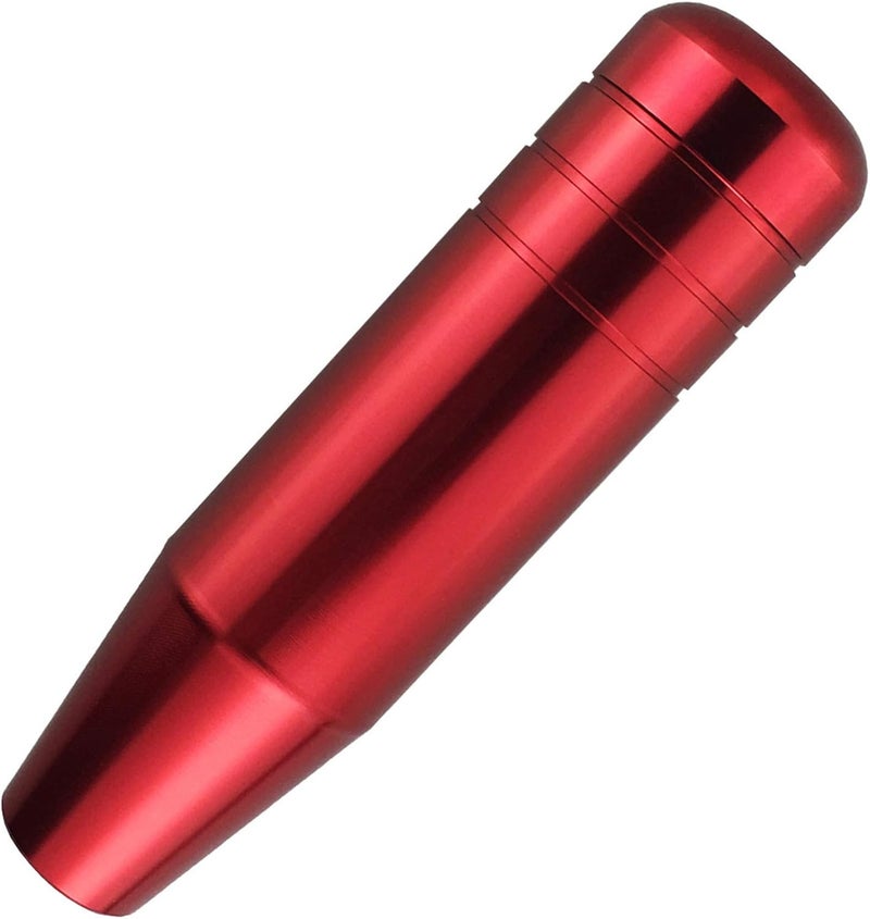 Abfer 5" Red Shift Knob, Aluminum Alloy Weighted Shifter Knobs Metal Gear Lever Stick Handle Fit Most Automatic Manual Vehicle - Image 1